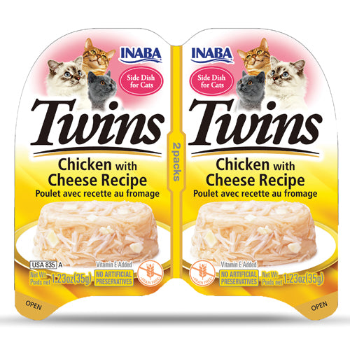 Side Dish Cat Treat - Twins - Chicken with Cheese Recipe - 35 g x 2 cups