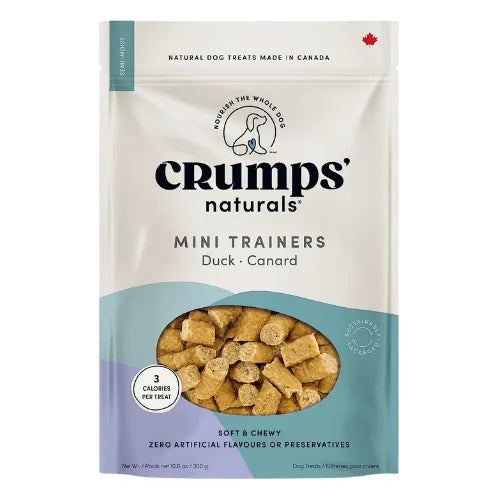 Natural Dog Treat - Semi Moist Duck Mini Trainers - 300 g