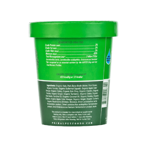 Frozen Food Topper for Dogs & Cats - Power Greens - 16 oz