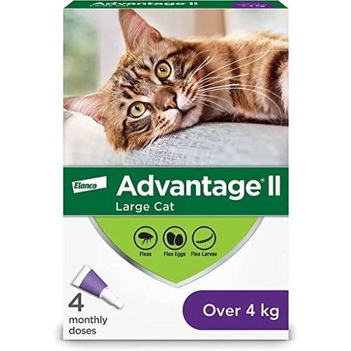 Advantage II - Adult Large Cat - Over 4 kg / 9 lb - J & J Pet Club - Elanco