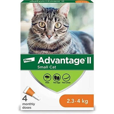 Advantage II - Adult Small Cat, 2.3-4 kg / 5-9 lb - J & J Pet Club - Elanco