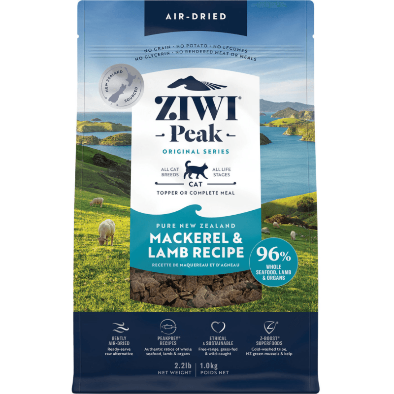 Air Dried Cat Food - Mackerel & Lamb Recipe - J & J Pet Club - Ziwi Peak