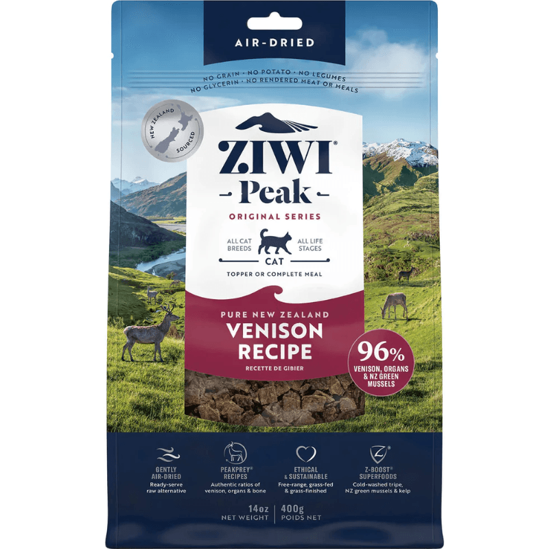 Air Dried Cat Food - Venison Recipe - 14 oz/ 400 g - J & J Pet Club - Ziwi Peak