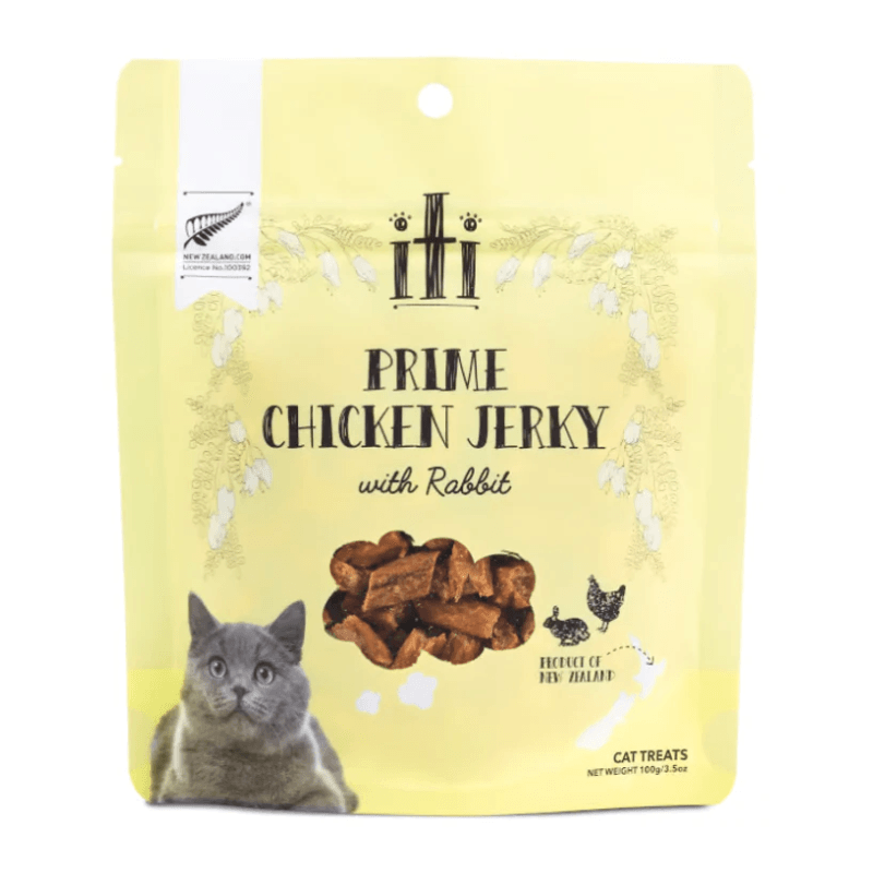 Air Dried Cat Treat - Prime Chicken Jerky with Rabbit - 100 g - J & J Pet Club - iTi Pet