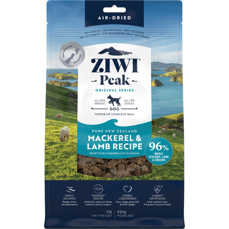 Air Dried Dog Food - Mackerel & Lamb Recipe - J & J Pet Club - Ziwi Peak