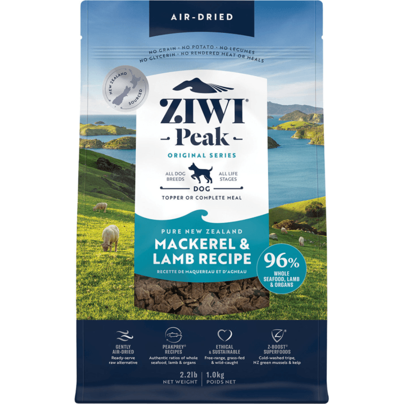 Air Dried Dog Food - Mackerel & Lamb Recipe - J & J Pet Club - Ziwi Peak