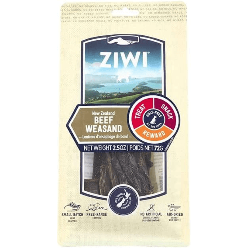 Air Dried Dog Treat - Beef Weasand - 2.5 oz - J & J Pet Club - Ziwi Peak