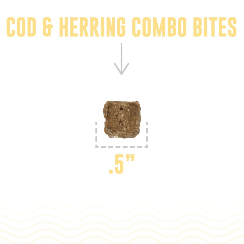 Air Dried Dog Treat - Cod & Herring Combo Bites - 3 oz - J & J Pet Club - Icelandic+