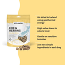 Air Dried Dog Treat - Cod & Herring Combo Bites - 3 oz - J & J Pet Club - Icelandic+