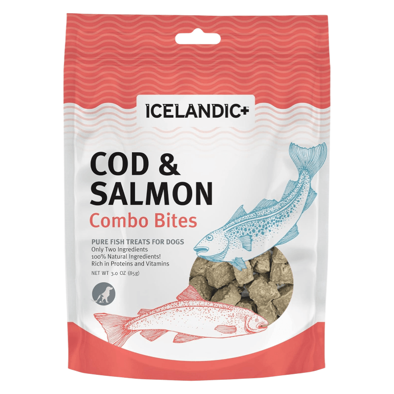 Air Dried Dog Treat - Cod & Salmon Combo Bites - 3 oz - J & J Pet Club - Icelandic+