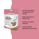 Air Dried Dog Treat - Cod & Shrimp Combo Bites - 3 oz - J & J Pet Club - Icelandic+