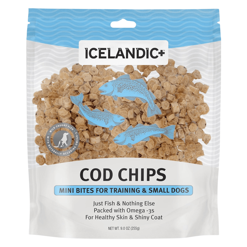Air Dried Dog Treat - Cod Mini Fish Chips For Training & Small Dogs - J & J Pet Club - Icelandic+
