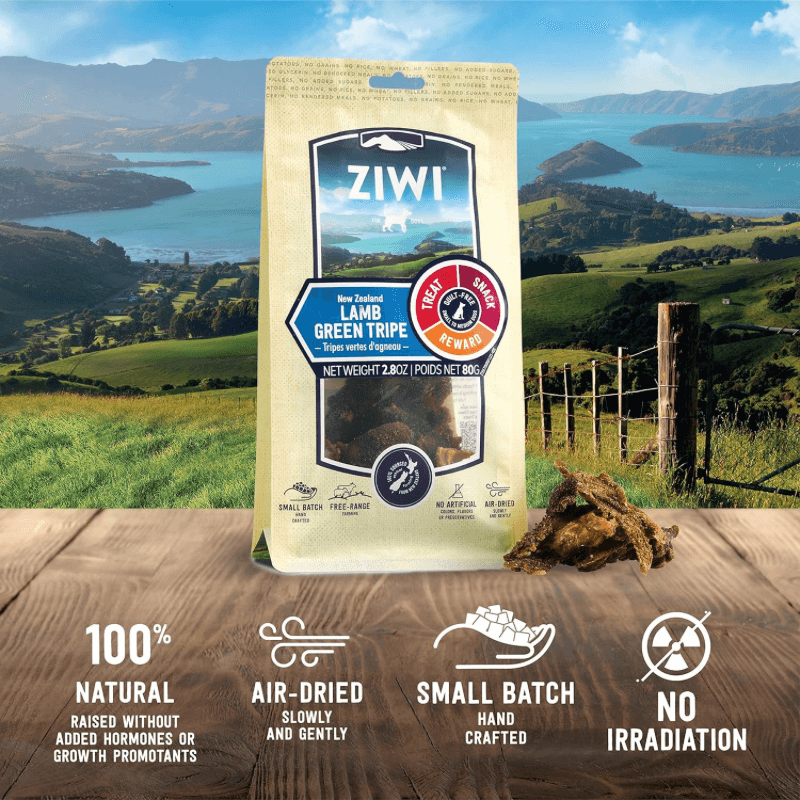 Air Dried Dog Treat - Lamb Green Tripe - 2.8 oz - J & J Pet Club - Ziwi Peak