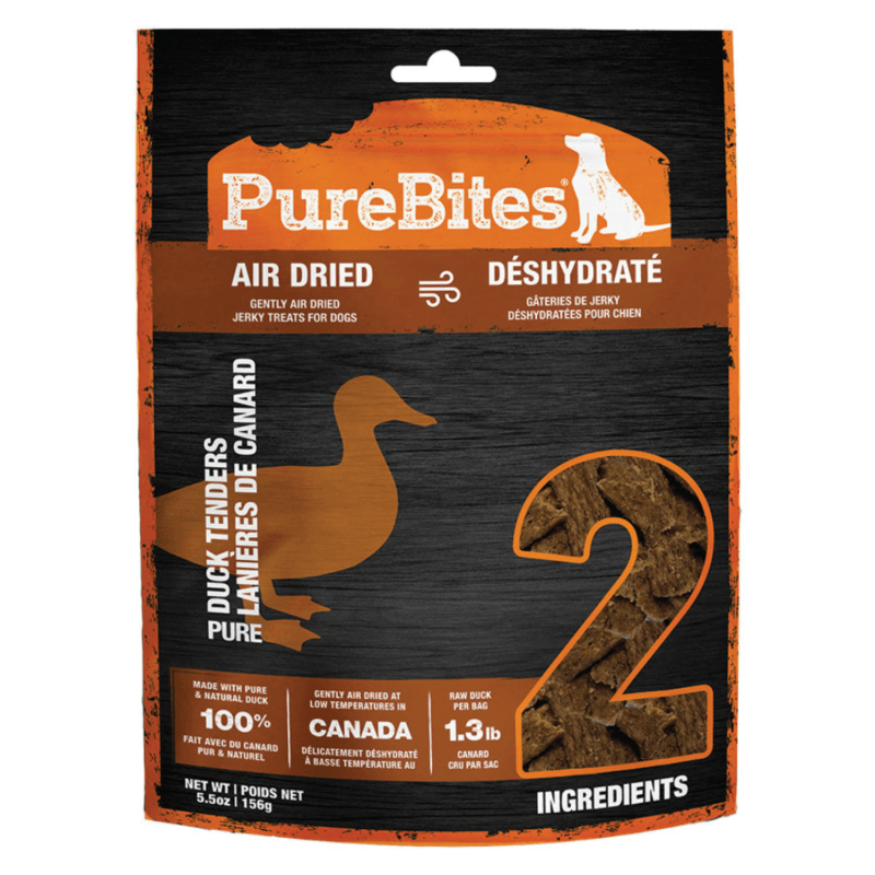 Air Dried Jerky Dog Treat - Duck Tenders - 5.5 oz - J & J Pet Club - Purebites