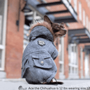 Alaskan Army Parka - Salt & Pepper - J & J Pet Club - Canada Pooch