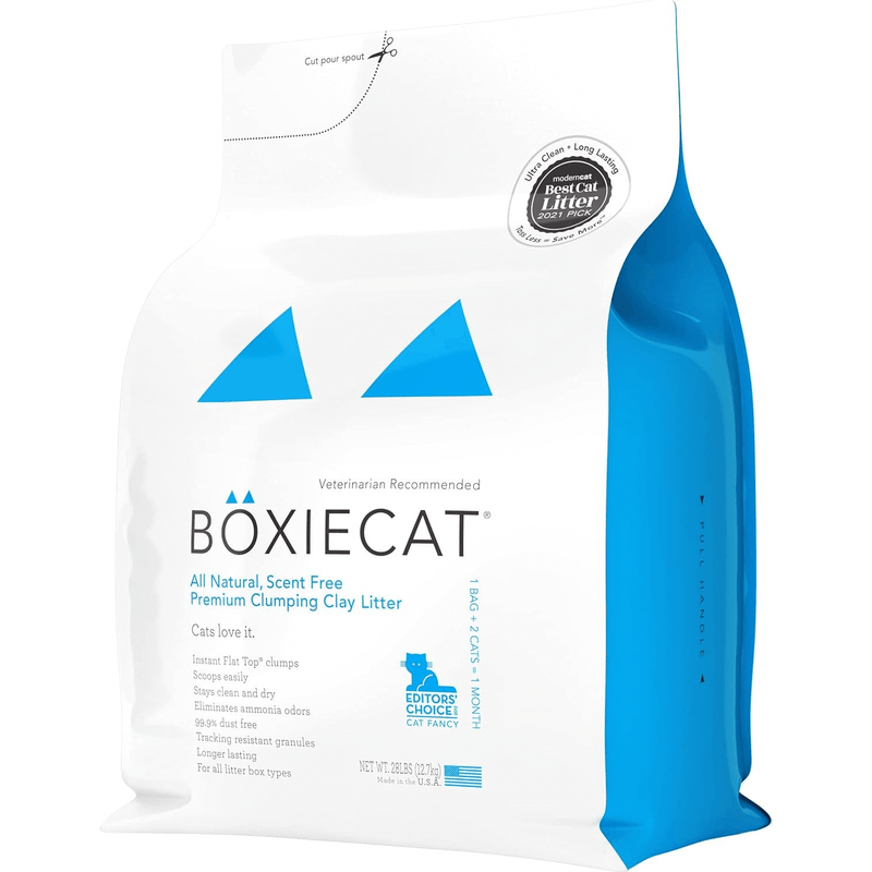 BOXIE CAT - All Natural, Scent Free Premium Clumping Clay Litter - J & J Pet Club - BOXIE