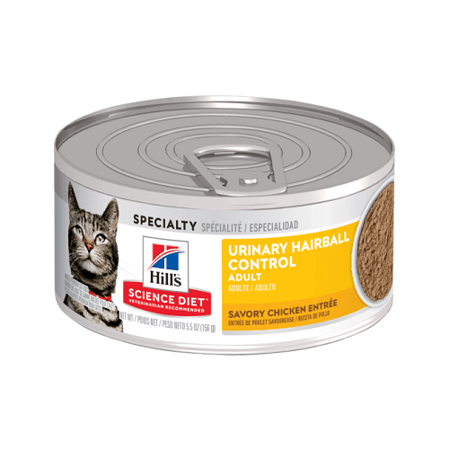 *(Please Use By 2026-02-28)* Canned Cat Food - Adult - Urinary Hairball Control - Savory Chicken Entrée - 5.5 oz