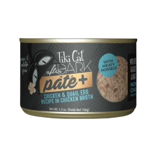 Canned Cat Food - AFTER DARK PATE+, Chicken & Quail Egg Recipe - J & J Pet Club - Tiki Cat