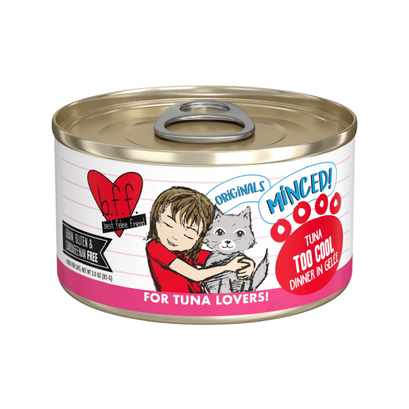 Canned Cat Food - BFF ORIGINALS Minced - Too Cool - Tuna Dinner in Gelée - J & J Pet Club - Weruva