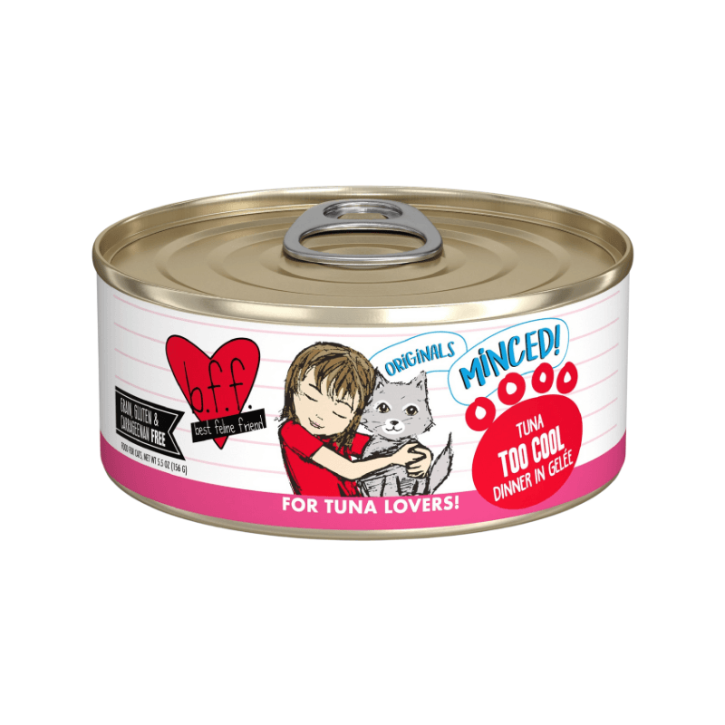 Canned Cat Food - BFF ORIGINALS Minced - Too Cool - Tuna Dinner in Gelée - J & J Pet Club - Weruva