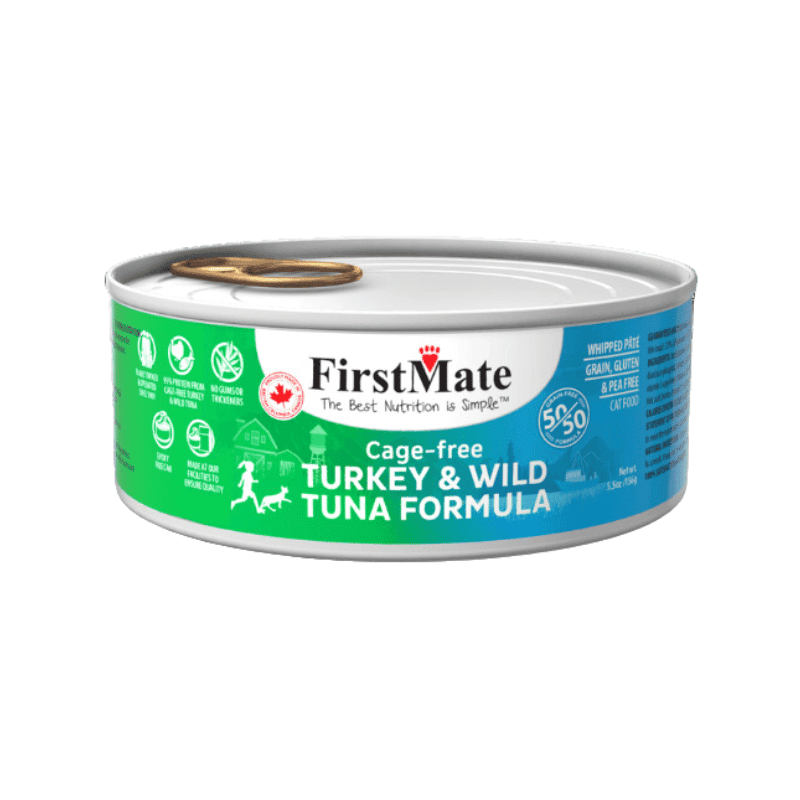 Canned Cat Food - Cage Free Turkey & Wild Tuna 50/50 - 5.5 oz - J & J Pet Club - FirstMate