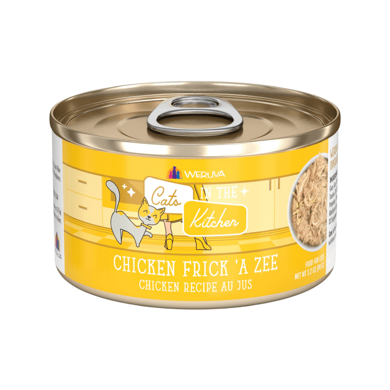 Canned Cat Food - Cats in the Kitchen - Frick 'A Zee - Chicken Recipe Au Jus - J & J Pet Club - Weruva