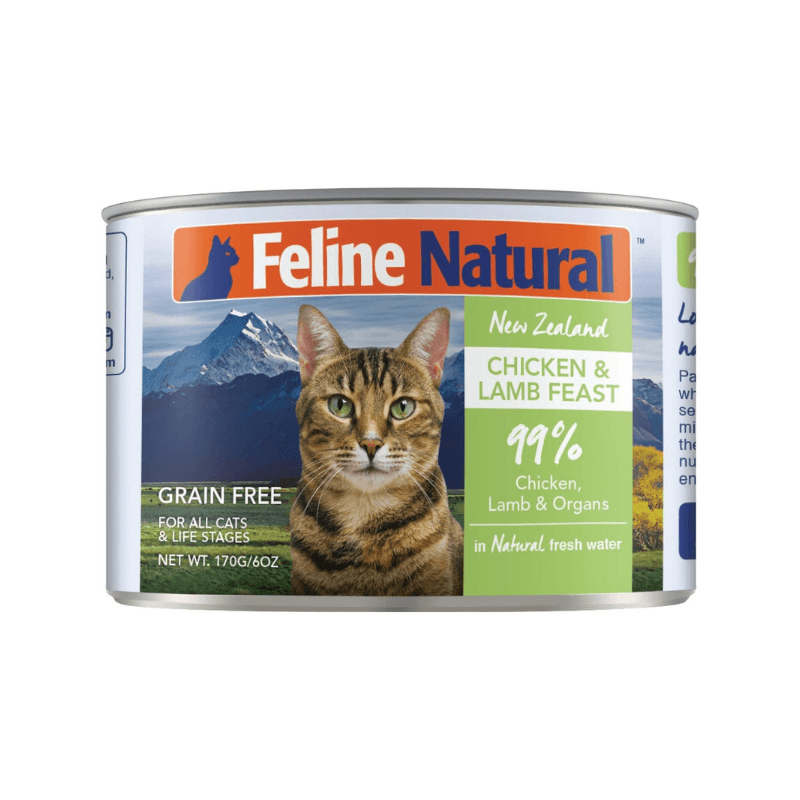 Canned Cat Food - Chicken & Lamb Feast - J & J Pet Club - Feline Natural