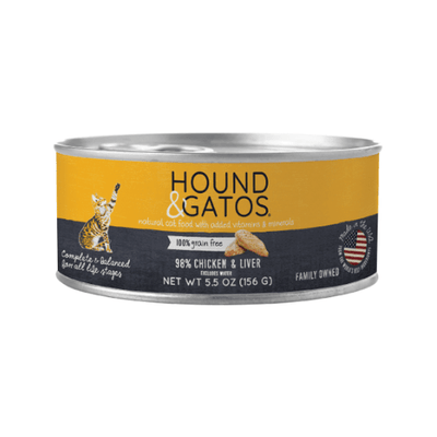 Canned Cat Food - Chicken & Liver Recipe - 5.5 oz - J & J Pet Club - Hound & Gatos