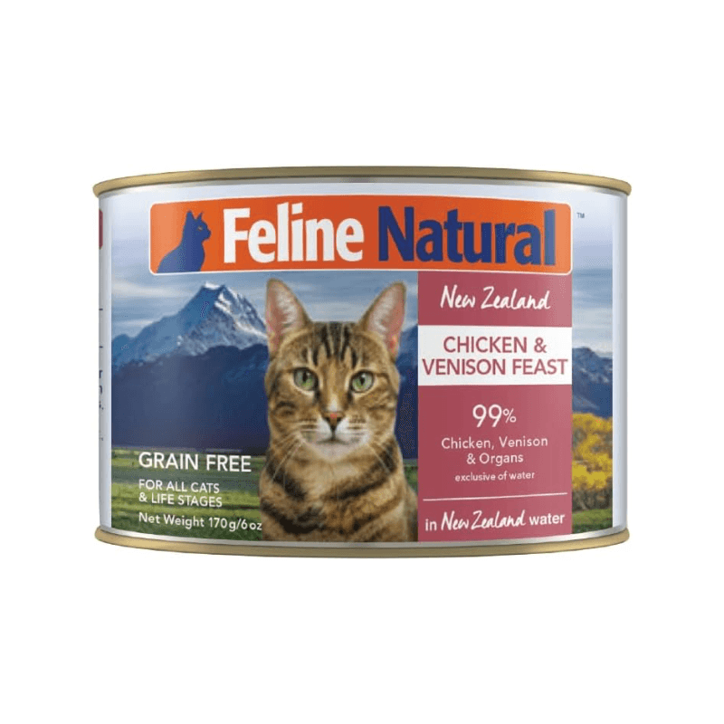 Canned Cat Food - Chicken & Venison Feast - J & J Pet Club - Feline Natural