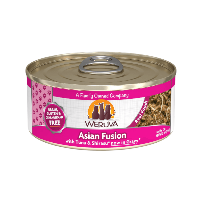 Canned Cat Food - CLASSIC - Asian Fusion - with Tuna & Shirasu in Gravy - J & J Pet Club - Weruva