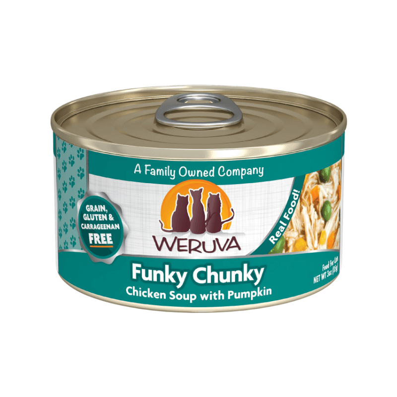 Canned Cat Food - CLASSIC - Funky Chunky - Chicken Soup with Pumpkin - J & J Pet Club - Weruva