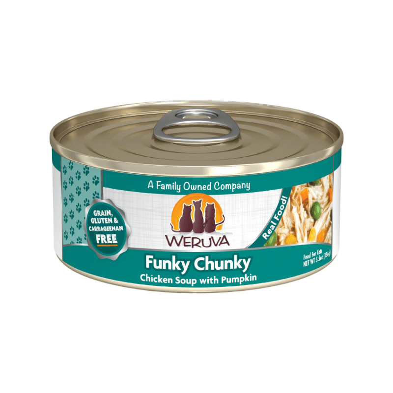 Canned Cat Food - CLASSIC - Funky Chunky - Chicken Soup with Pumpkin - J & J Pet Club - Weruva