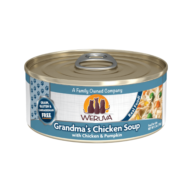 Canned Cat Food - CLASSIC - Grandma’s Chicken Soup - with Chicken & Pumpkin - J & J Pet Club - Weruva