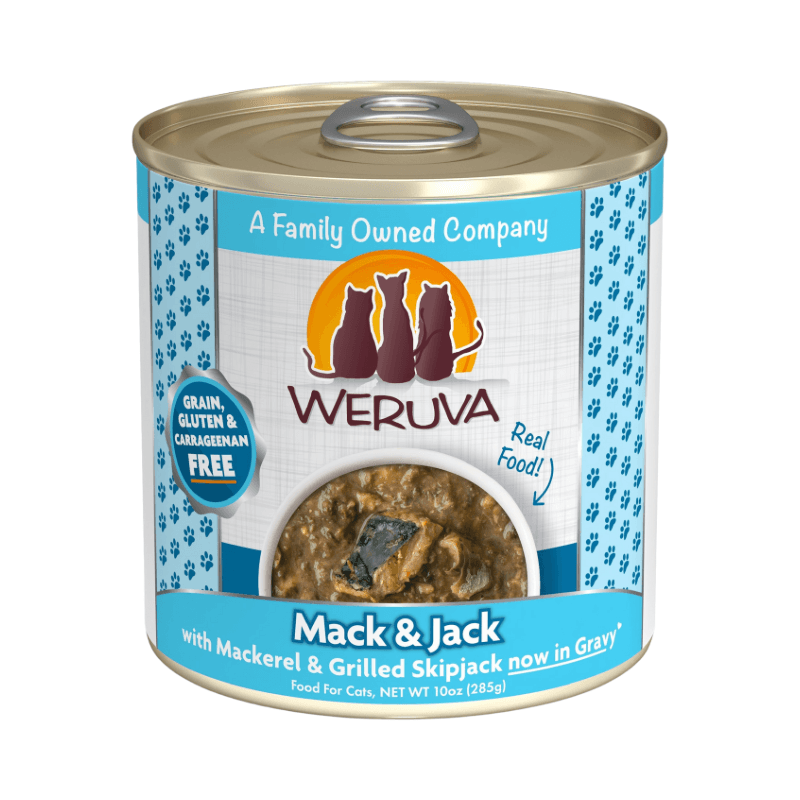 Canned Cat Food - CLASSIC - Mack & Jack - with Mackerel & Grilled Skipjack in Gravy - J & J Pet Club - Weruva
