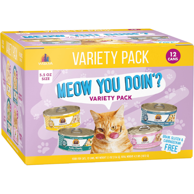 Canned Cat Food - CLASSIC - Meow You Doin? - Variety Pack - J & J Pet Club - Weruva
