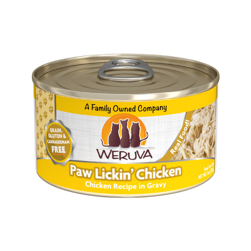 Canned Cat Food - CLASSIC - Paw Lickin’ Chicken - Chicken Recipe in Gravy - J & J Pet Club - Weruva