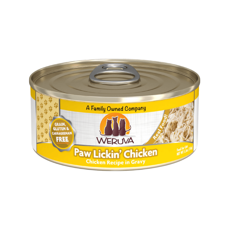 Canned Cat Food - CLASSIC - Paw Lickin’ Chicken - Chicken Recipe in Gravy - J & J Pet Club - Weruva
