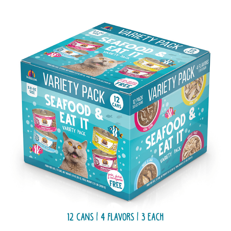 Canned Cat Food - CLASSIC - Seafood & Eat It! - Variety Pack - J & J Pet Club - Weruva