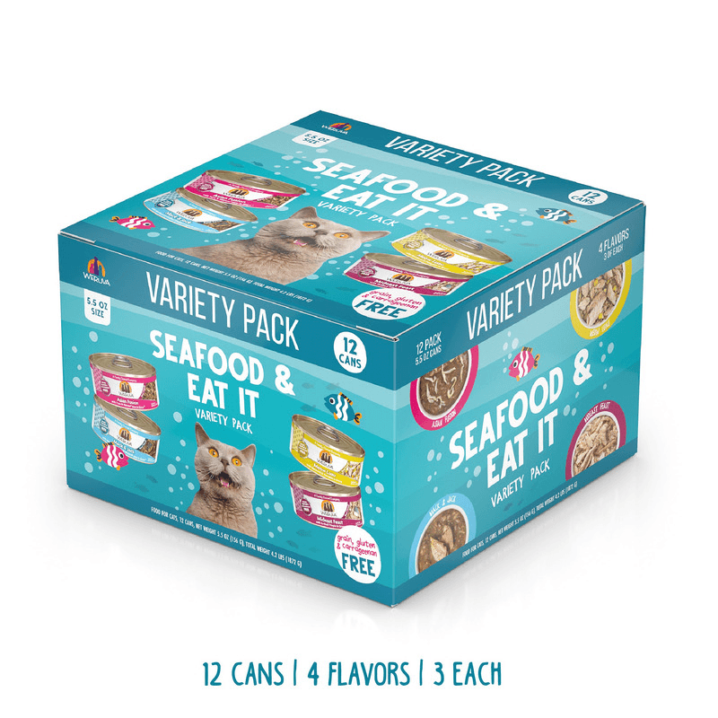 Canned Cat Food - CLASSIC - Seafood & Eat It! - Variety Pack - J & J Pet Club - Weruva