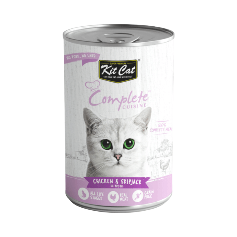 Canned Cat Food - Complete CUISINE - Chicken & Skipjack In Broth - 150 g - J & J Pet Club - Kit Cat