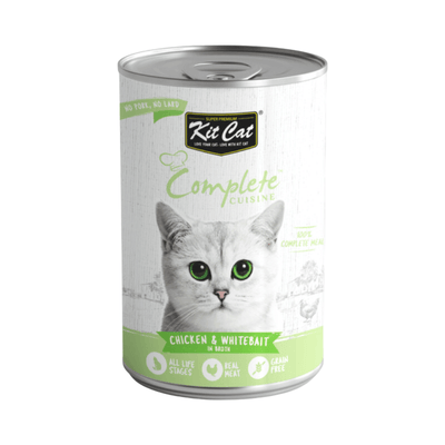 Canned Cat Food - Complete CUISINE - Chicken & Whitebait In Broth - 150 g - J & J Pet Club - Kit Cat