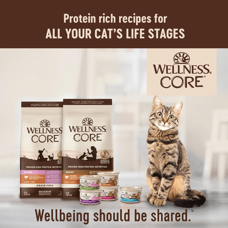 Canned Cat Food - CORE - Classic Pâté - ADULT Chicken, Turkey & Chicken Liver Recipe - 5.5 oz - J & J Pet Club - Wellness