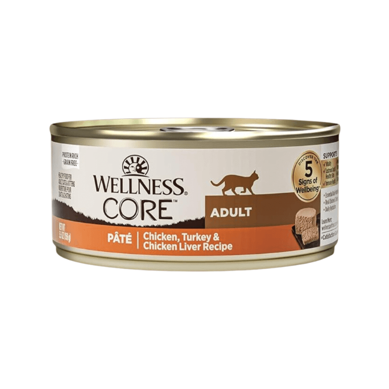 Canned Cat Food - CORE - Classic Pâté - ADULT Chicken, Turkey & Chicken Liver Recipe - 5.5 oz - J & J Pet Club - Wellness