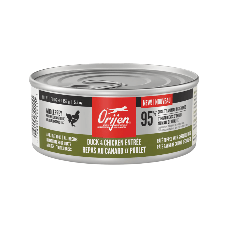 Canned Cat Food - Duck & Chicken Entrée - Adult - J & J Pet Club - Orijen