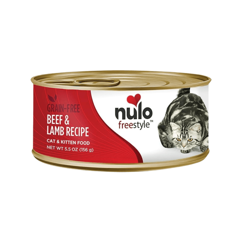 Canned Cat Food - FREESTYLE - Grain Free Beef & Lamb Recipe Paté - 5.5 oz - J & J Pet Club - Nulo