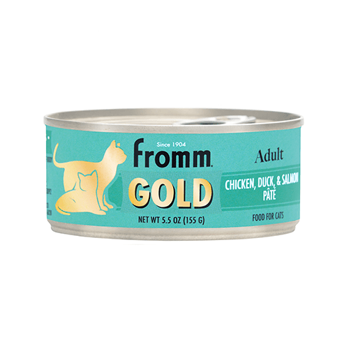 Canned Cat Food - Gold - Adult - Chicken Duck & Salmon Pâté - 5.5 oz - J & J Pet Club - Fromm