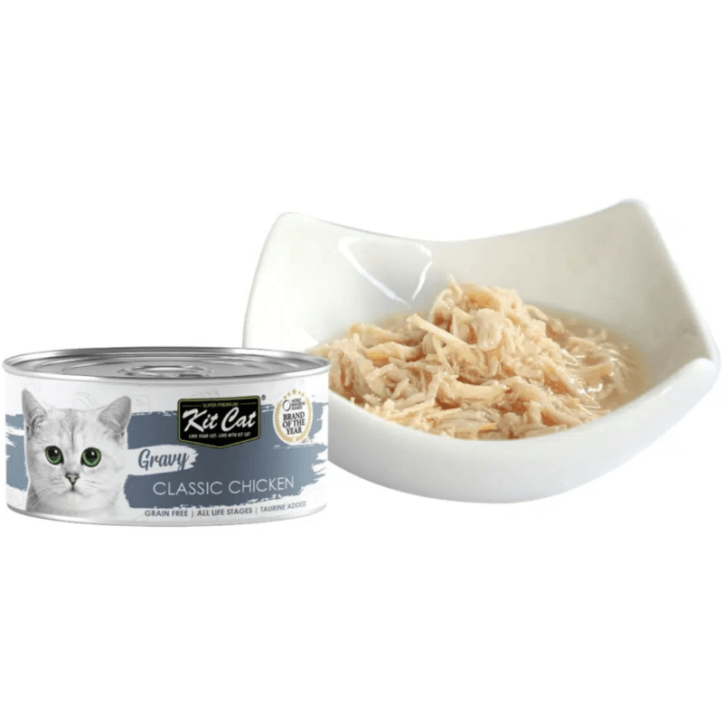 Canned Cat Food - Gravy - Classic Chicken - 70 g - J & J Pet Club - Kit Cat