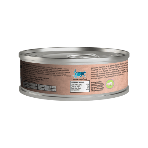 Canned Cat Food - JUST JUICY - Grain Free Pork Stew - 5.3 oz - J & J Pet Club - Lotus
