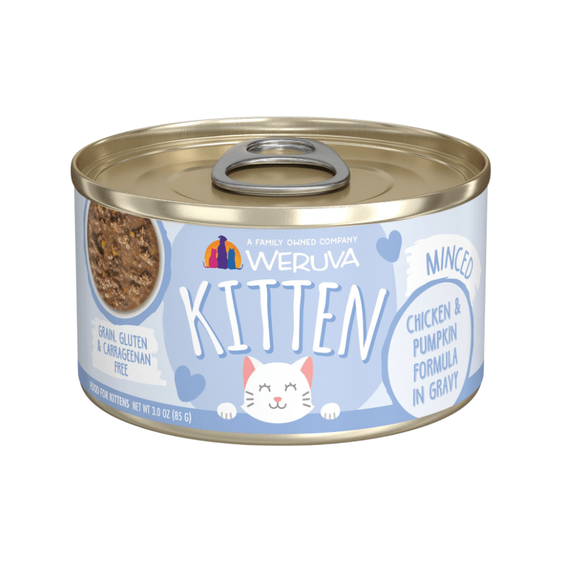 Canned Cat Food - KITTEN - Chicken & Pumpkin Formula in Gravy - 3 oz - J & J Pet Club - Weruva