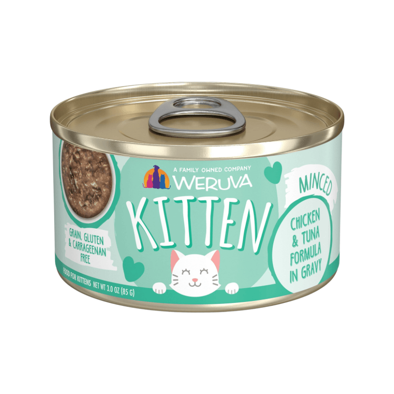Canned Cat Food - KITTEN - Chicken & Tuna Formula in Gravy - 3 oz - J & J Pet Club - Weruva